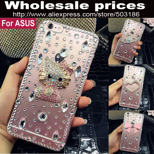 

Bow Diamond Rhinestones caseFor Asus ZenFone 2 3 4 5 Ultra Laser Max Deluxe GO Zoom Selfie Pro Live AR V Plus M1