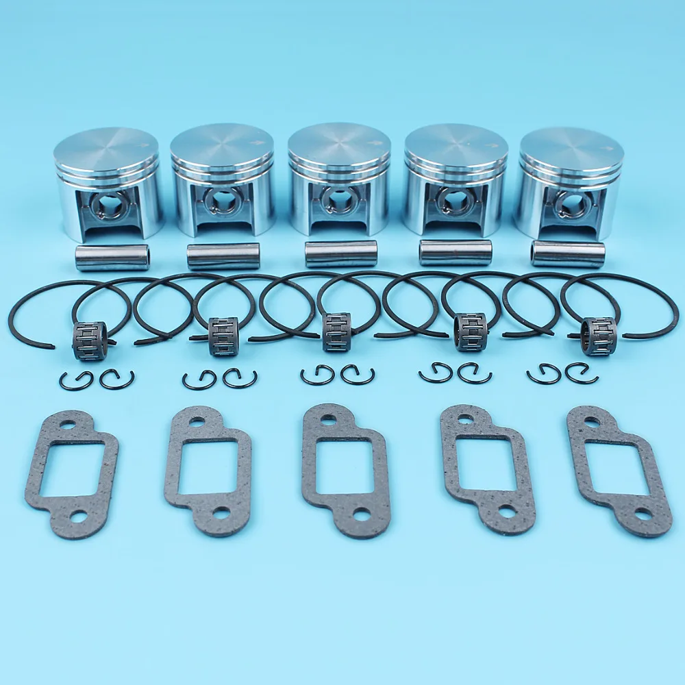 42.5mm Piston Pin/Finger Rings Needel Bearing Muffler Gaskets For STIHL