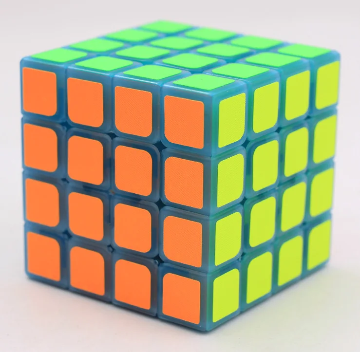 Креативный светящийся магический куб 3x3x3, профессиональный скоростной спиральный куб для соревнований, светится в темноте, кубик для детей, обучающая игрушка - Цвет: 4x4x4 Blue