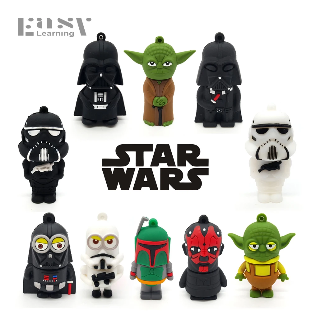 Easy Learning мультфильм USB флэш-накопители Star Wars Игрушки 32 ГБ 16 ГБ 8 ГБ 4 ГБ Usb 2,0 Ручка-накопитель 64 ГБ Usb переносной USB-накопитель подарок