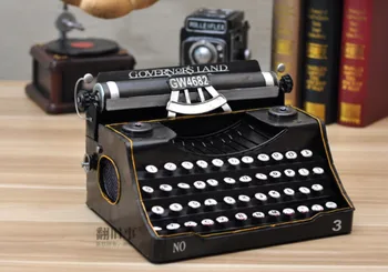 

vintage retro classic Distressed movie prop antique typewriter hand-made craft model for home coffee bar ornaments decoration