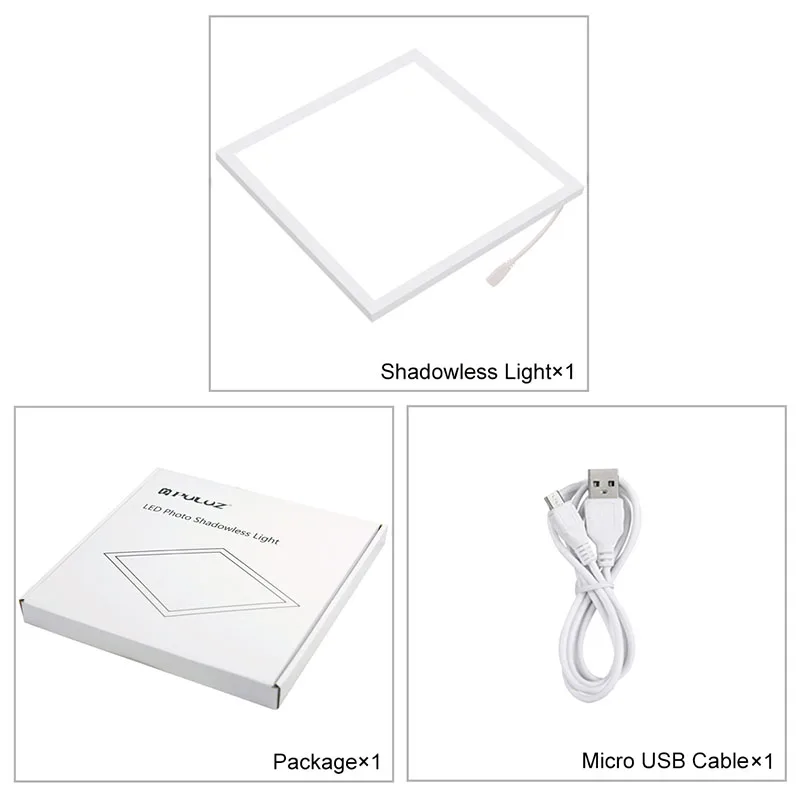 

Newly PULUZ Mini LED Photography Shadowless Light Lamp Panel Pad Acrylic Board 20x20cm DC128