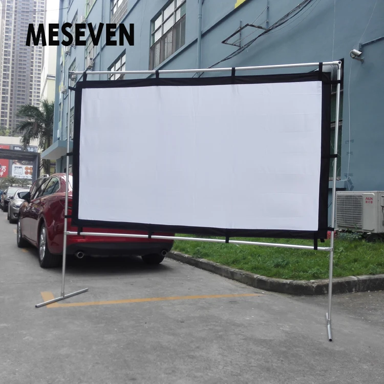 Портативный Экран MESEVEN 100 дюймов 16:9 белая холщовая передняя задняя проекция