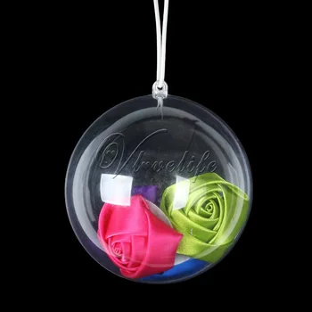 

10Pcs 10CM Round Shape Plastic Box Xmas Ball Bauble Ornament Christmas Decorations Gift Tree Xmas