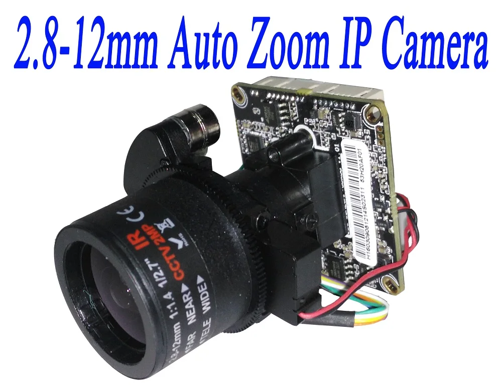  XMEYE 2.0MP IP Camera Module 2.8-12mm Motorized Zoom &Auto Focal Len 1/2.8" SONY CMOS IMX322 +Hi3516 module board with LAN Cable 