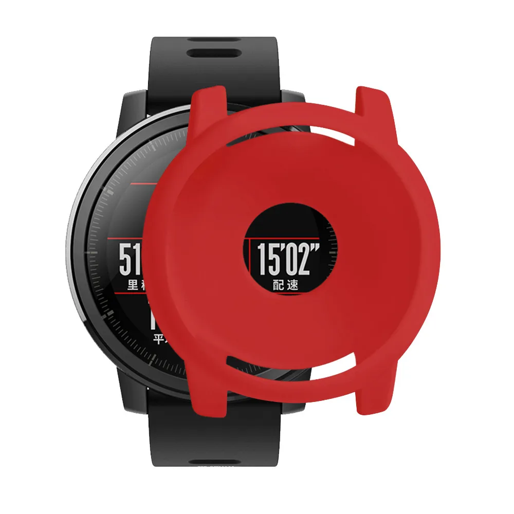 Силиконовый протектор для часов рамка корпуса для Xiaomi Huami Amazfit Strato 2 S спортивные часы 2 красочные замена полная защитная оболочка - Цвет: Red