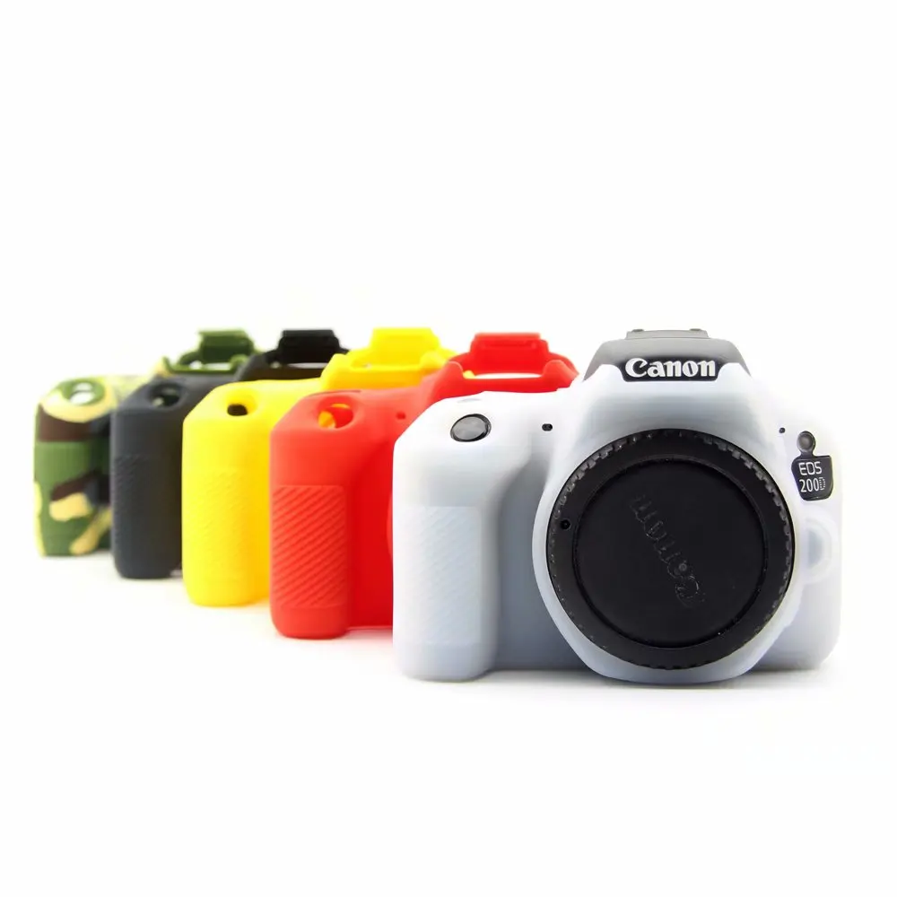 Сумка для камеры силиконовый резиновый чехол для Canon 600D 650D 700D 70D 7D2 6D2 200D для nikon D750 D7500 DSLR камеры