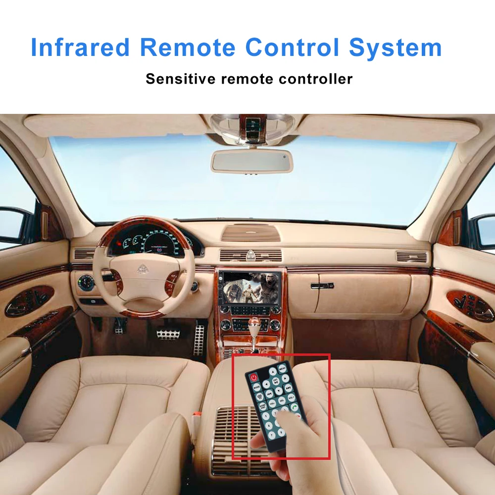  2 Din Auto Radio Player 7 Pollici Hd Multimedia MP5 Autoradio Audio Bluetooth Specchio di Collegame