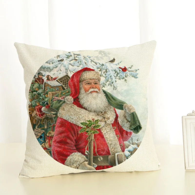 New Year Christmas Decorations For Home Christmas Ornaments Navidad Frozen Party Decorative Wholesale Cushion Cover - Цвет: 1