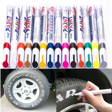 12 цветов Перманентный рисунок автомобильных шин резиновые металлические краски маркер дизайн водонепроницаемые маркеры