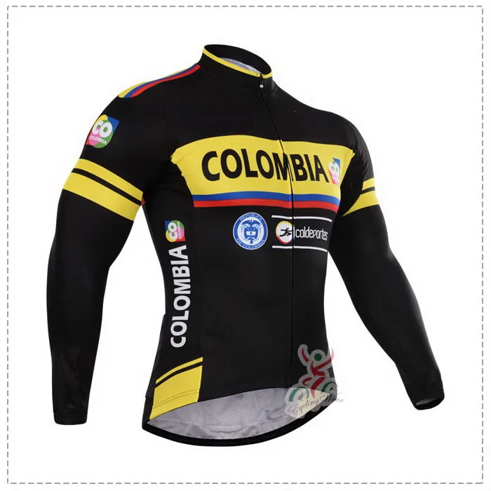 

WINTER FLEECE THERMAL 2015 COLOMBIA TEAM ONLY LONG SLEEVE ROPA CICLISMO CYCLING JERSEY CYCLING WEAR SIZE XS-4XL