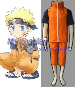 

Anime Naruto Cosplay - Naruto Shippuden Uzumaki Naruto Summer Costume Men's Cosplay Costume Free shipping