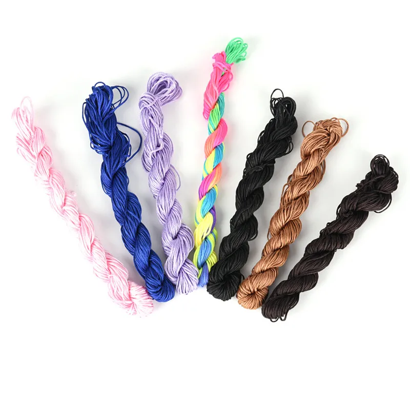 20M Macrame Silk Chinese Knot Satin Nylon Cord Rope 1mm DIY Jewelry Bracelet Necklace Making Beading Thread String Hot