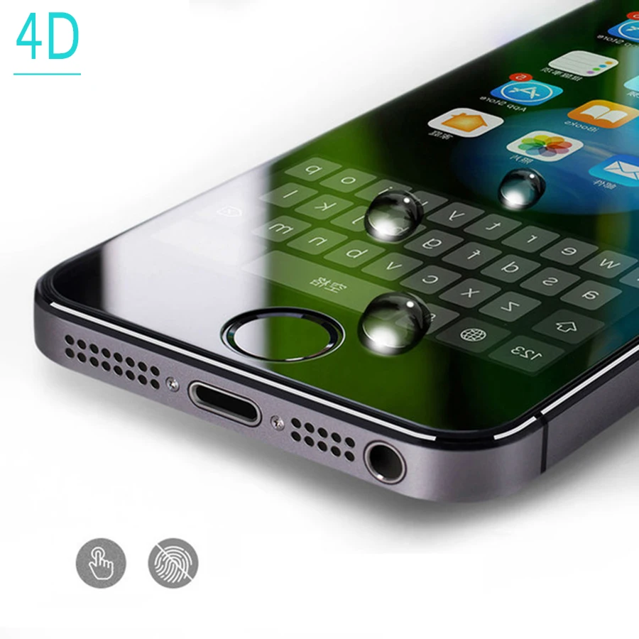 Закаленное стекло XINKSD 4D для iPhone 5 5S 5C SE 9 H жесткая Противоударная Защитная пленка