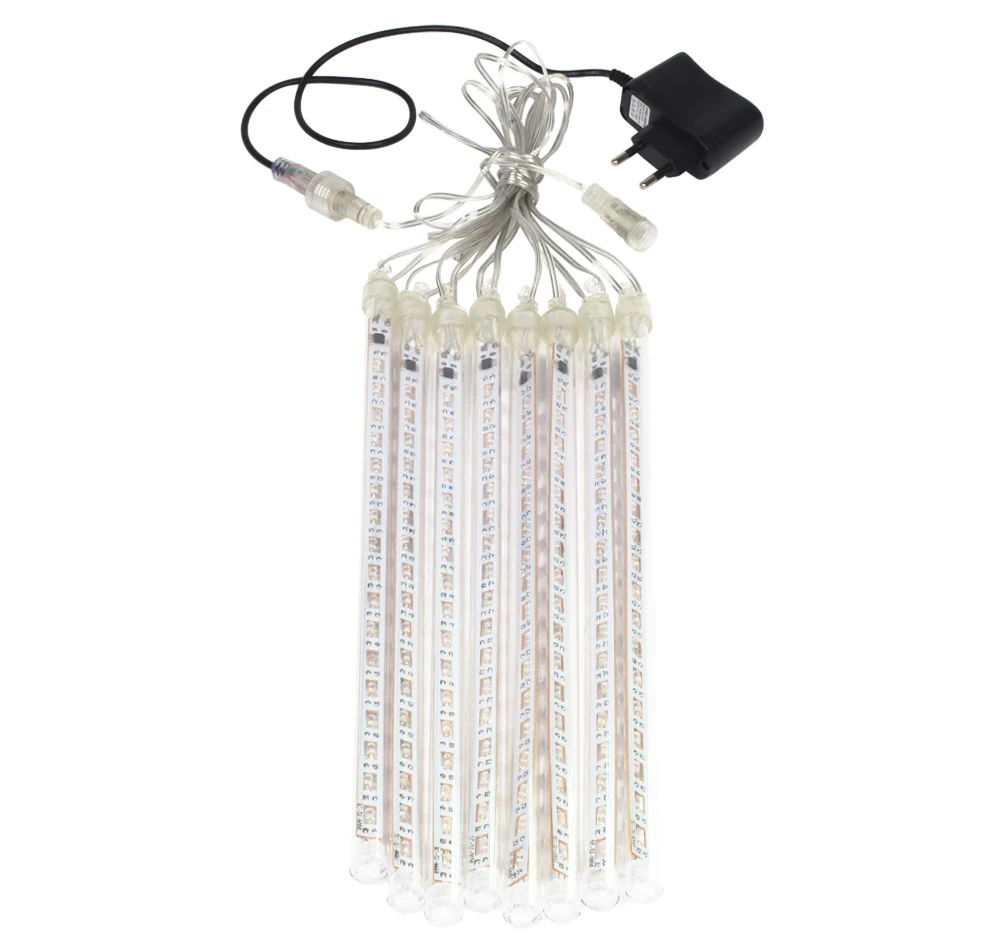 Led Meteor Shower Rain Tubes 30cm 8 Tube Christmas String Light