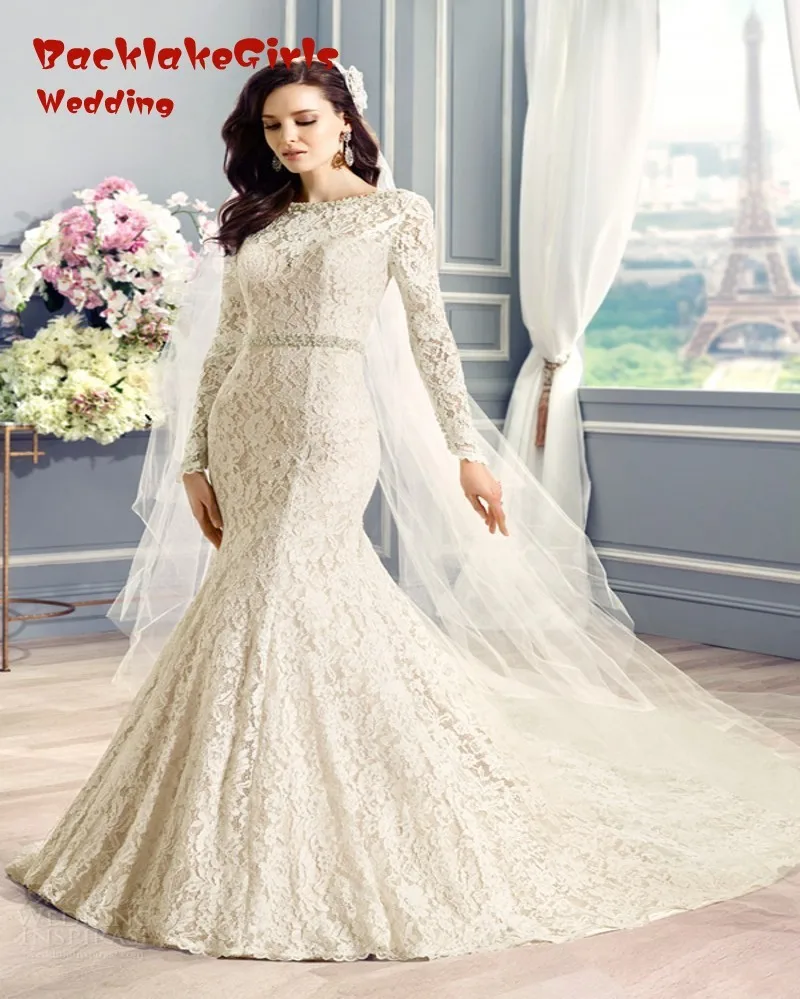 Amazing Lace Long Sleeve Mermaid font b Dress b font font b 2017 b font Sexy