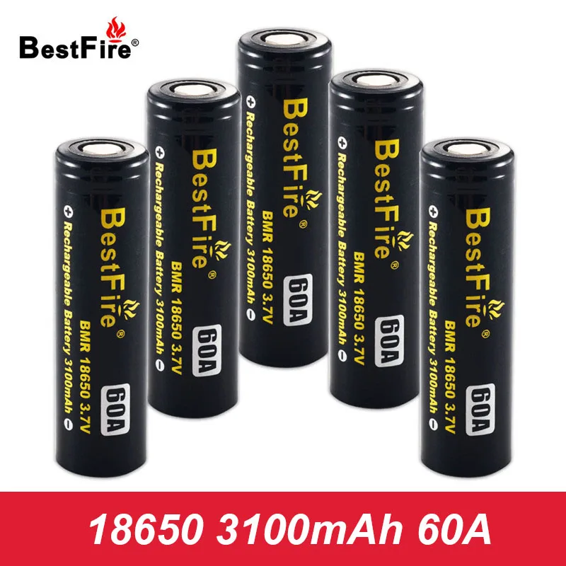 

18650 Bateria 3.7V Li-ion Bestfire Lithium Rechargeable Battery 3100mAh for Box Mod LED Flashlight Tools Cars A047