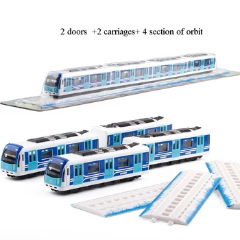 

Alloy Vehicle Suit Pocket Car Metro Model Toys Belt Track 9981-4C Birthday Gift For Children