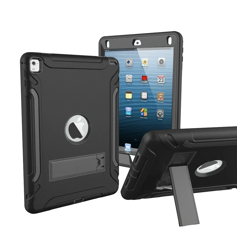

Miesherk Case for iPad Air 2 Kickstand Shockproof Heavy Duty Rubber Impact Resistant Rugged Hybrid Protective Cover for 9.7 inch