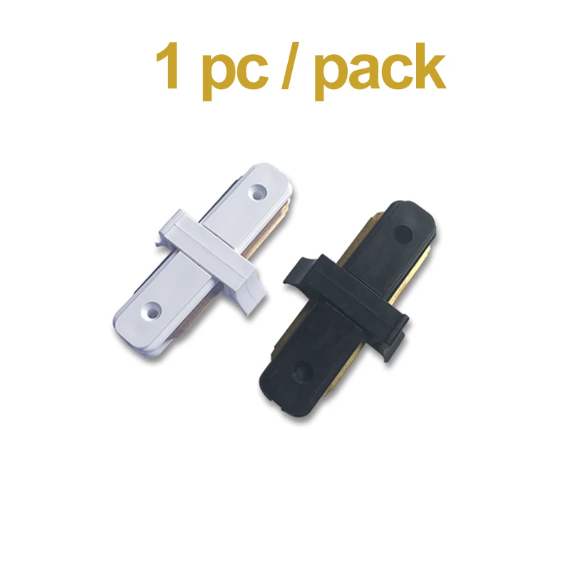1 pcs Stragiht Type Светодиодный светильник соединители для лампы Черный Белый 2 провода рельсы прямой L T крест разъем для светодиодный светильник - Испускаемый цвет: 1 pcs Stragiht Type