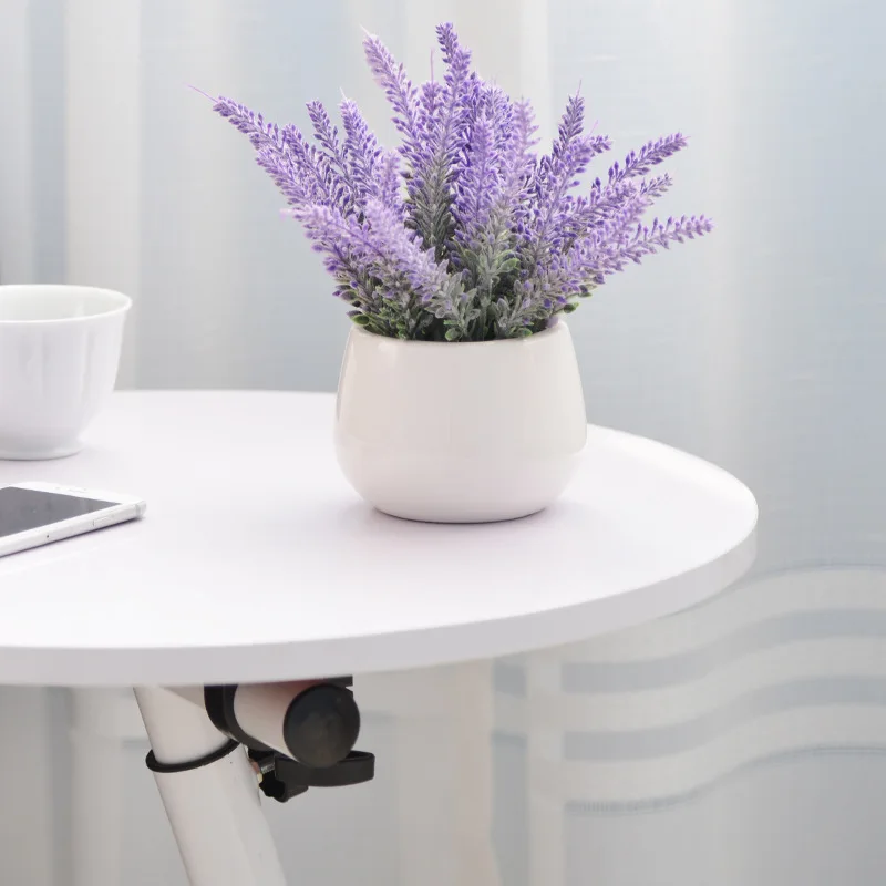 Simple Tea table MDF Coffee table Height adjustable With wheels Round table fashion Living Room Furniture End Tables