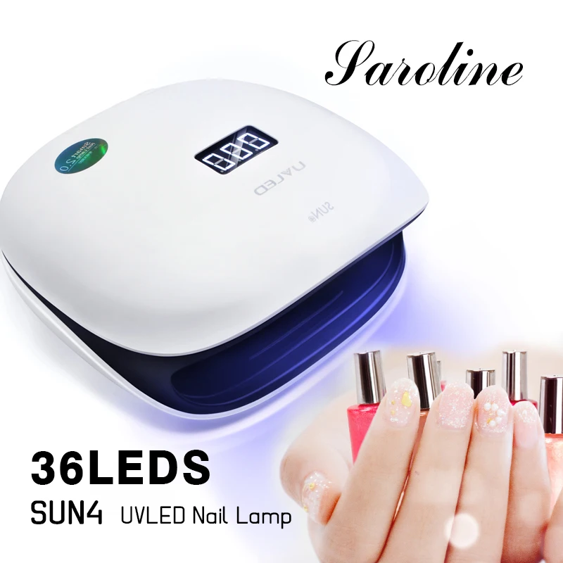 

Sarolineh Dryer Dual Hands Nail Lamp Curing for UV Gel Nail Polish with Timer Display Sensor 48W UV LED Lamp for Nail Design