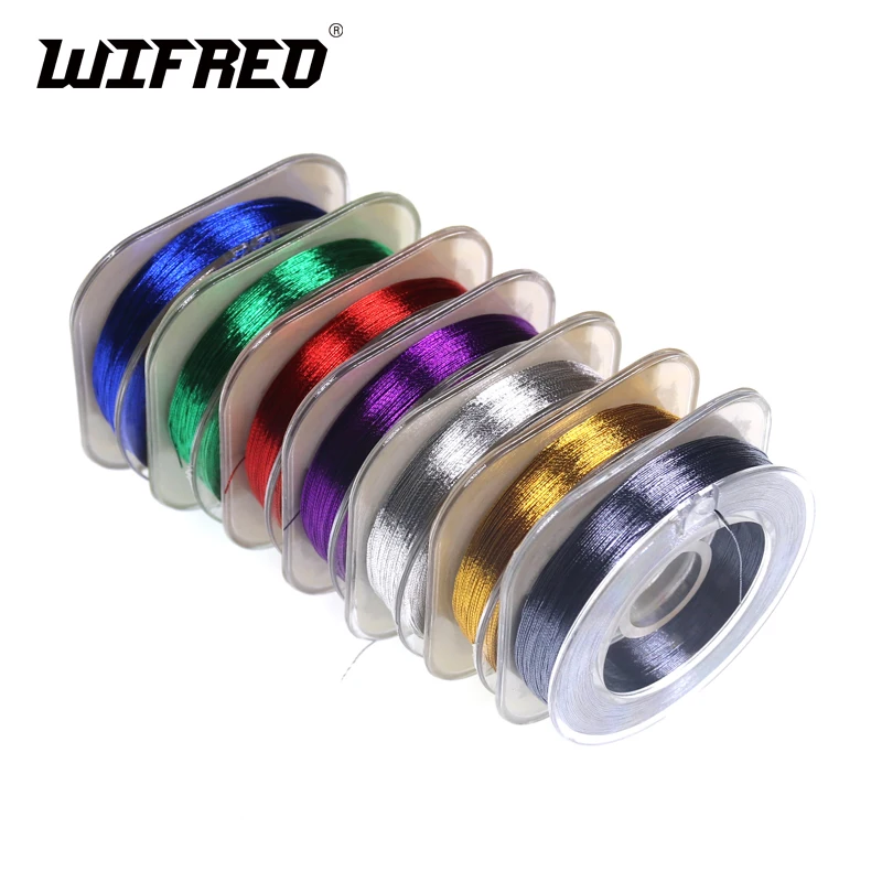 

Wifreo 7pcs 50m/spool Metallic Rod Building Wrapping Thread Line for Rod Repairing DIY Fishing Guide Ring Eyelet Fixing Thread