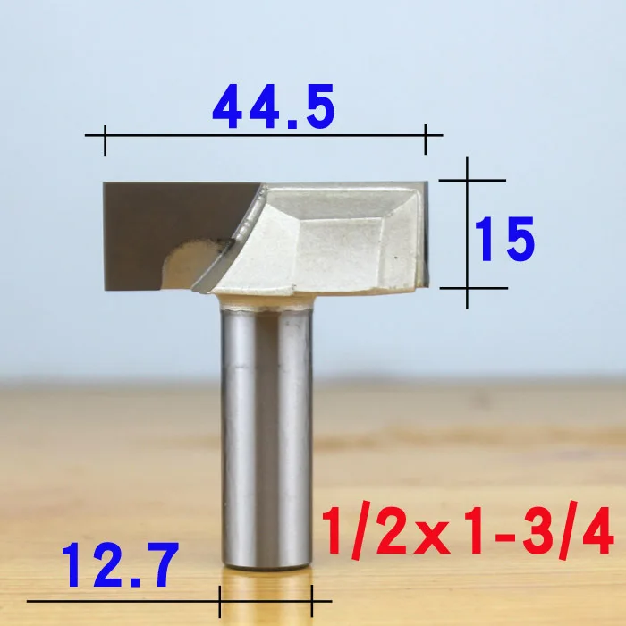 Профессиональный класс 1/" 1/2" хвостовик ПОВЕРХНОСТИ строгания древесины Фрезерные фрезы плоское дно очистки древесины резки деревообрабатывающий резной нож - Длина режущей кромки: 1-2 x 1 3-4