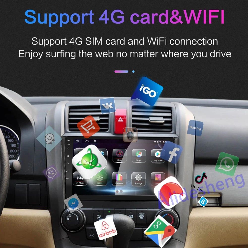 4G Android 8,1 Автомобильный мультимедийный плеер для Honda CR-V CRV 2006 2007 2008 2009 2010 2011 для стерео-Радио автомобильной BT GPS навигация 2 din