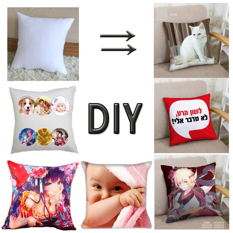 Diy Image Photo Custom Print Pillow Case 1 Side Picture Customized