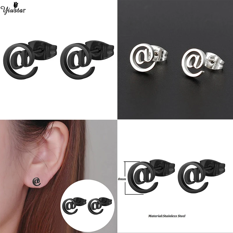 Yiustar Mini Unique Shaped Piercing Huggie Round Earring Boucles D Oreille Femme For Women Sterling Circle Earing Jewelry Dress