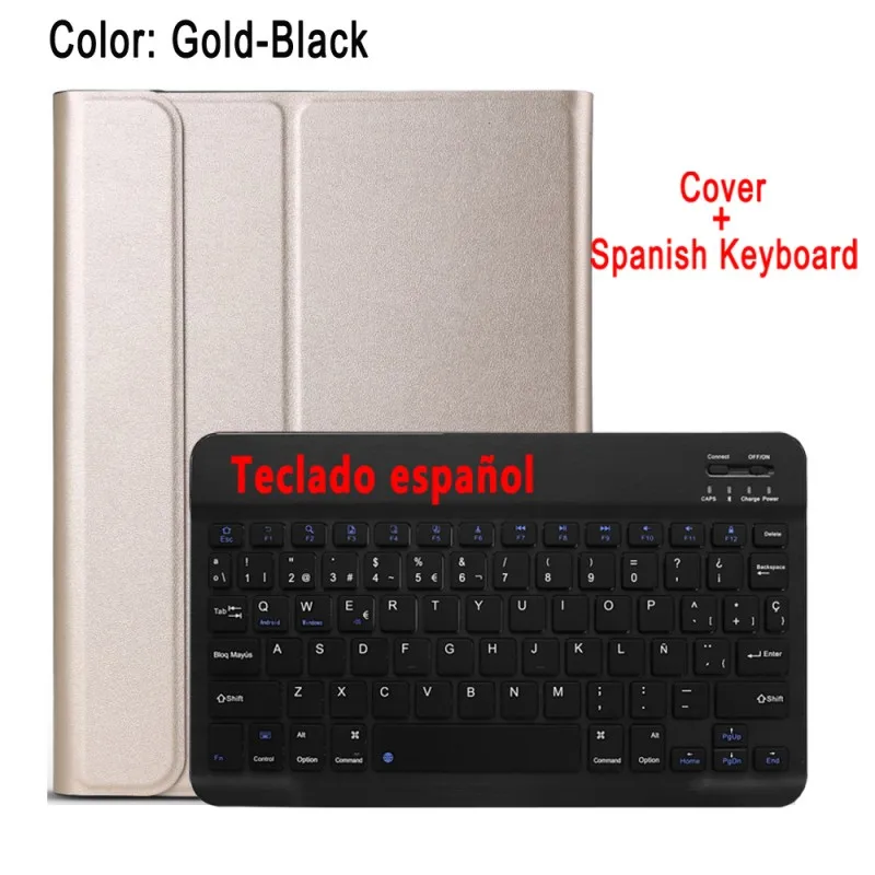 Case Keyboard For Huawei Mediapad M6 10.8 Tablet Slim Smart Leather Case for Huawei M6 10.8 Keyboard Cover+ Gift Film Pen - Цвет: Spanish Keyboard