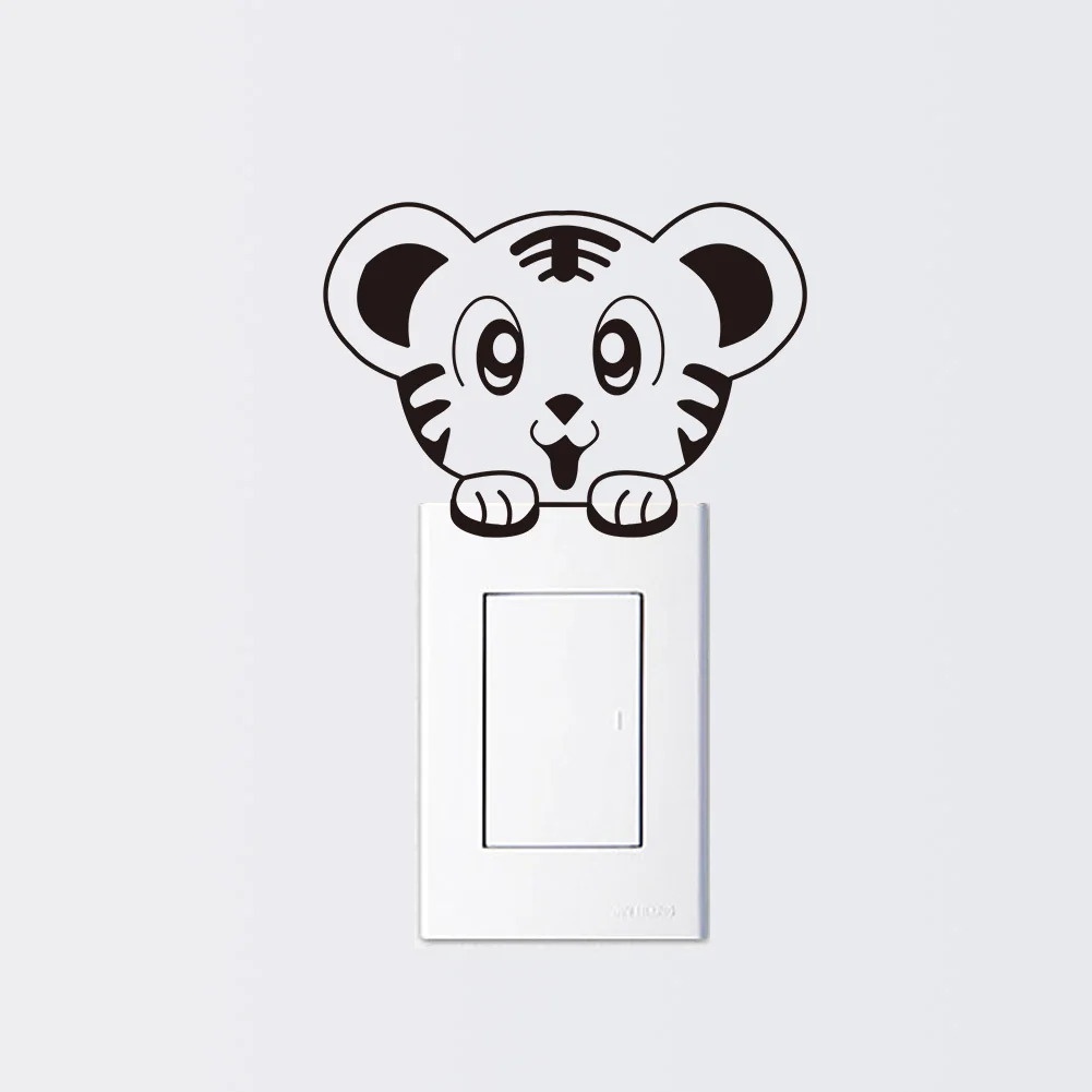 Switch Stickers Bedroom Wall Decoration Switch Vinyl Art Mural Decor Cartoon cat Wall Sticker