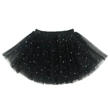 Чистый Цвета милые 3 слоя юбка-пачка новая партия Маленькая Звезды Pettiskirts для 2 до 8 лет блестящие звезды юбки