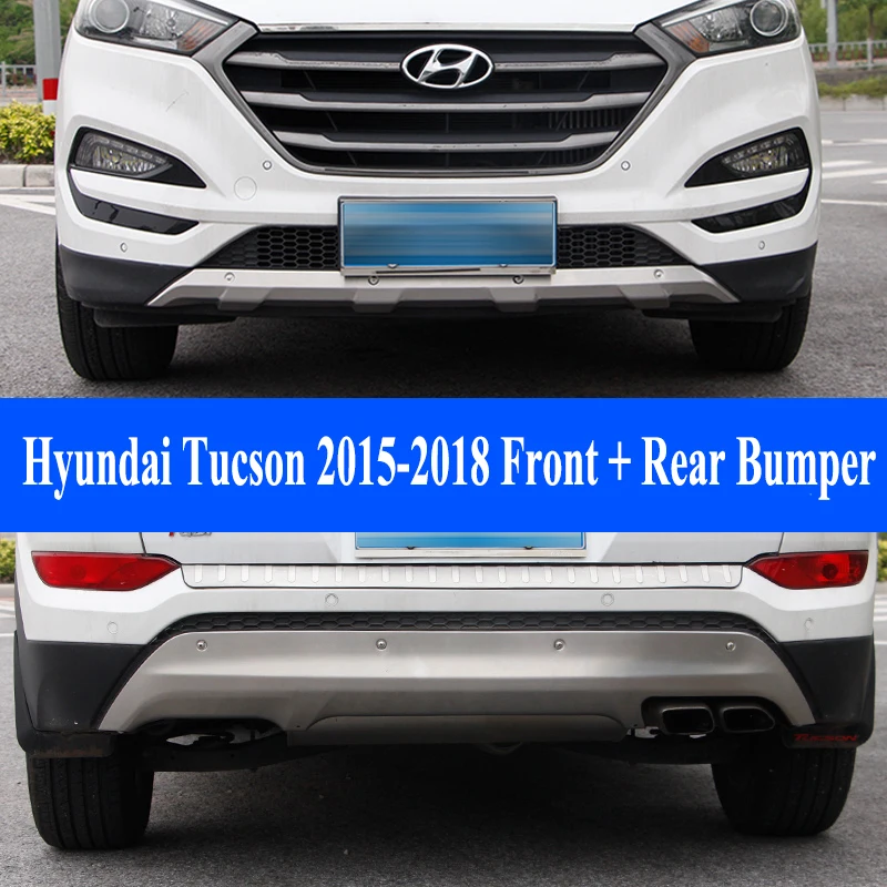 JIOYNG для hyundai Tucson- Передний+ задний бампер диффузор бамперы для губ защитная накладка из нержавеющей стали 2 шт