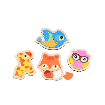 

Jigsaw Toy Kids Animal Transport Wildlife Jigsaw Puzzle Board Cartoon Wooden 3D Jigsaw Puzzles For Kids Educational Gifts