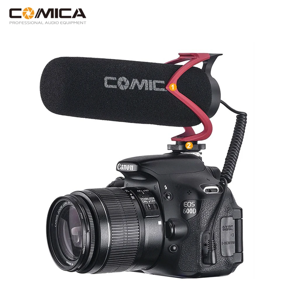 Comica CVM-V30 Lite микрофон для видеозаписи на камеру Vlog Phone Mic V30 Shotgun смартфонов DSLR-камер