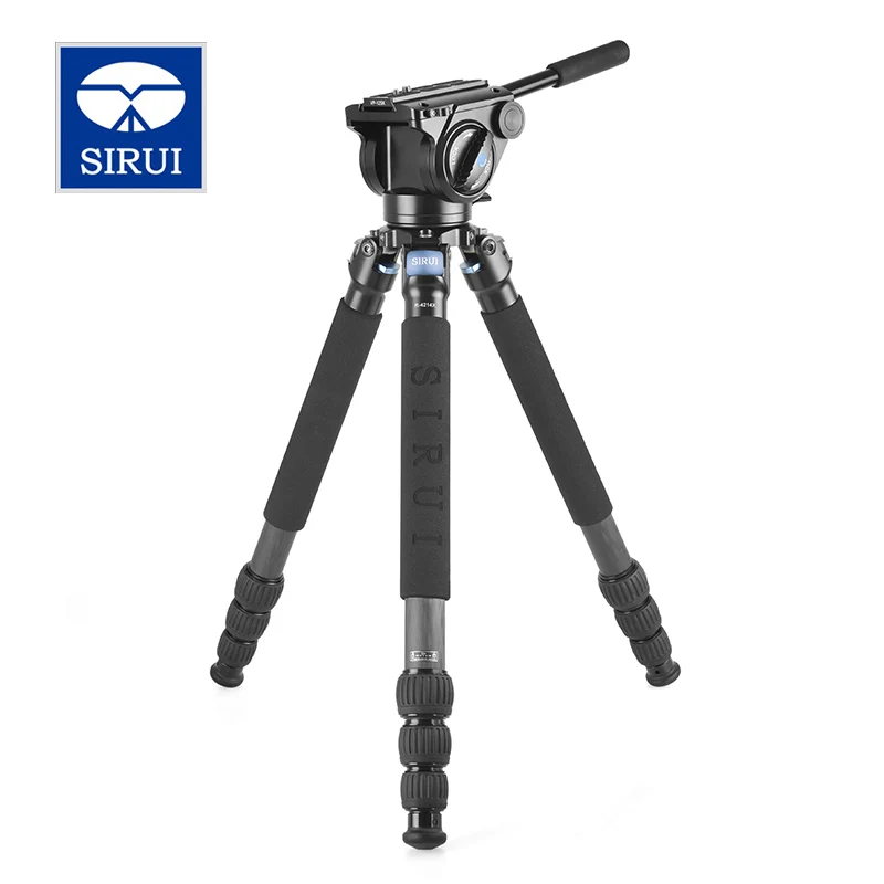 

SiRui R4214X + VH15 hydraulic head bracket carbon fiber tripod portable photographic camera fowling