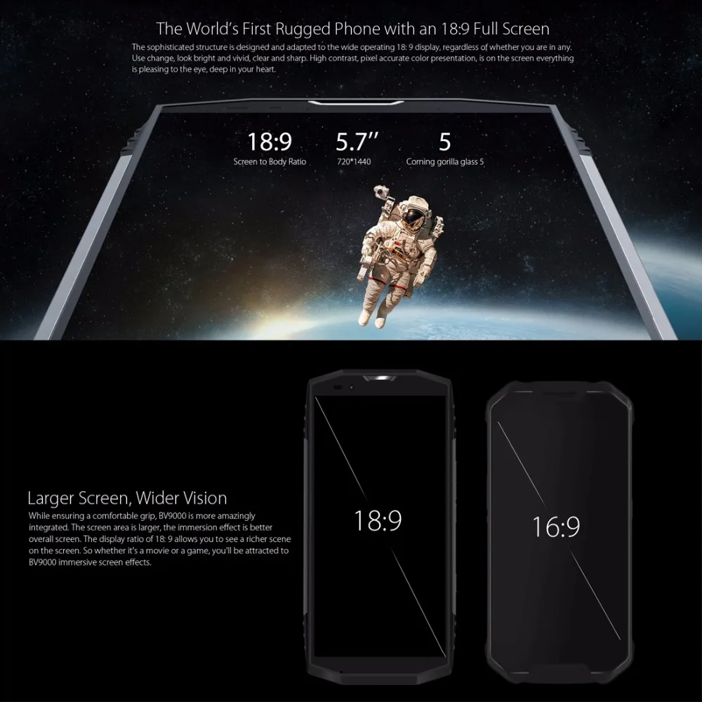 Blackview a BV9000 IP68 impermeable a prueba de golpes a prueba de teléfono móvil Android 7,1 de 5,7 \
