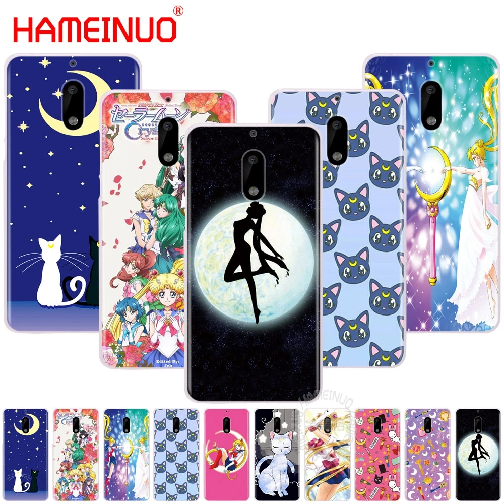 

HAMEINUO sailor moon girls cover phone case for Nokia 9 8 7 6 5 3 Lumia 630 640 640XL 2018