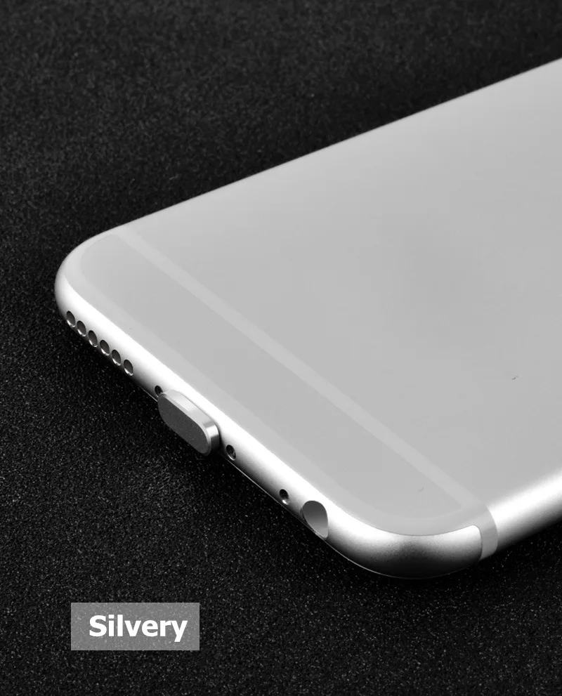 Металлическая кожа PC зарядное устройство Порт защита от пыли разъем для IPhone 5 6 7 8 Plus X XS XR 6S Plus крышка стопор крышка аксессуары для телефона универсальный