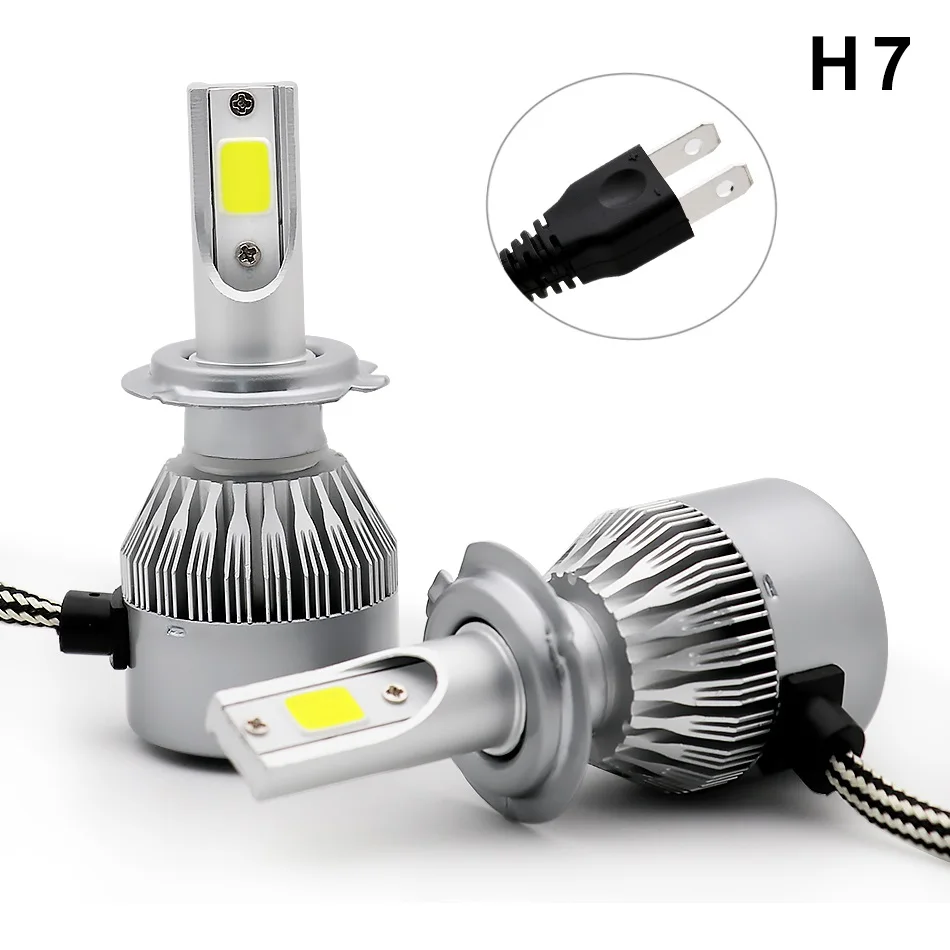 Светодиодные лампы для автомобильных фар 12 В 24 6000k C6 H7|Передние LED-фары авто| |