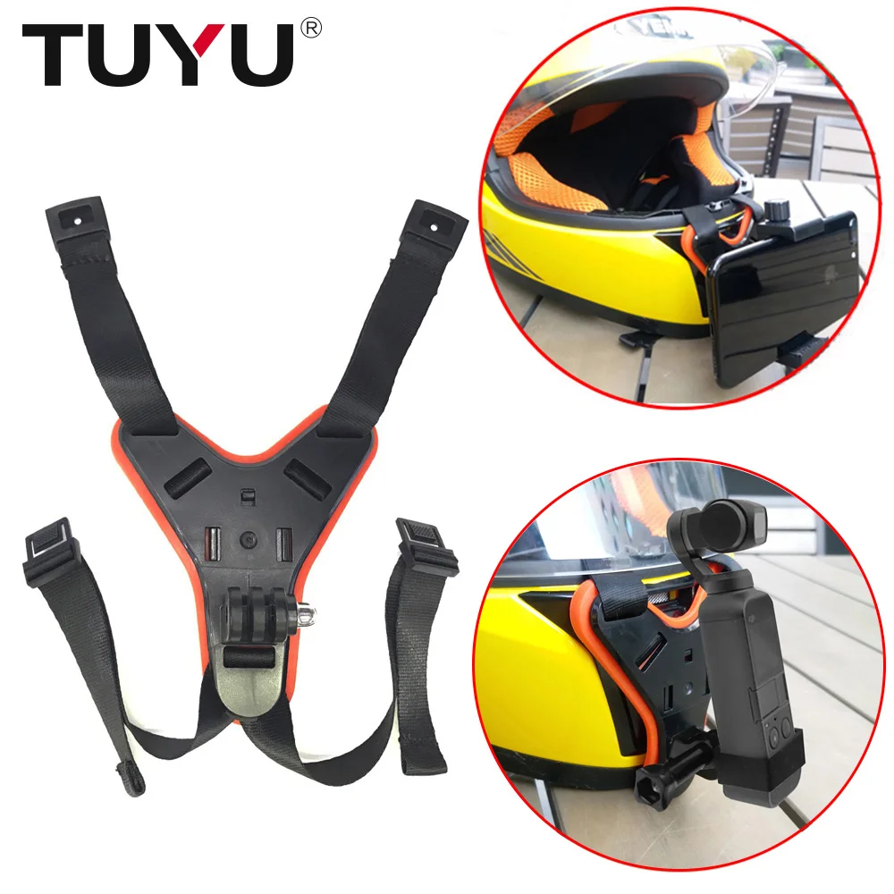 TUYU Полнолицевой держатель для шлема DJI OSMO Packet Cilp GoPro Hero 7 SJCAM подставка подбородка