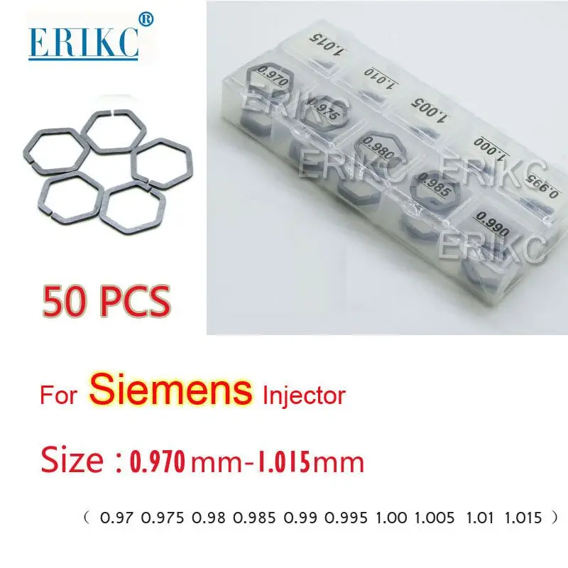 ERIKC E1023601 Piezo Fuel Injector Adjustment Washer Shim B61 Accuracy 0.005mm Size 0.970-1.015mm for Siemens Injectors
