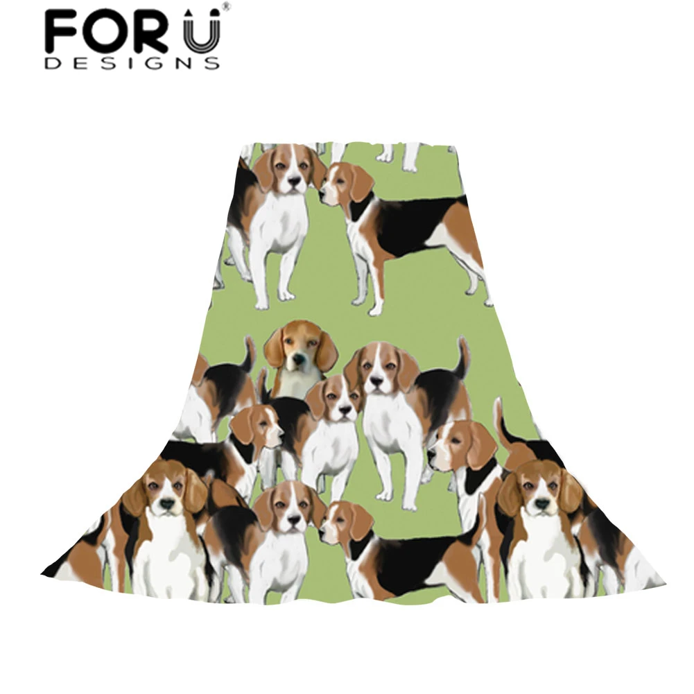 

FORUDESIGNS Scarves Women Basset Hound Print Slik Scarf Light and Thin Ladies Lovely Puppy Pattern Scarves for Females Shawl