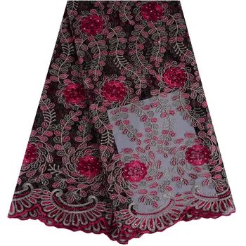 

2018 New Arrival Design African Lace Fabrics High Class Cord Lace Guipure Lace Fabric For Party Dress Nigerian Lace Fabric 1008B