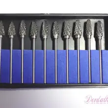 10 шт./1 комплект Вольфрамовая сталь стоматологические карбидные боры Стоматологическая мед лабораторная фреза дрель 2,35