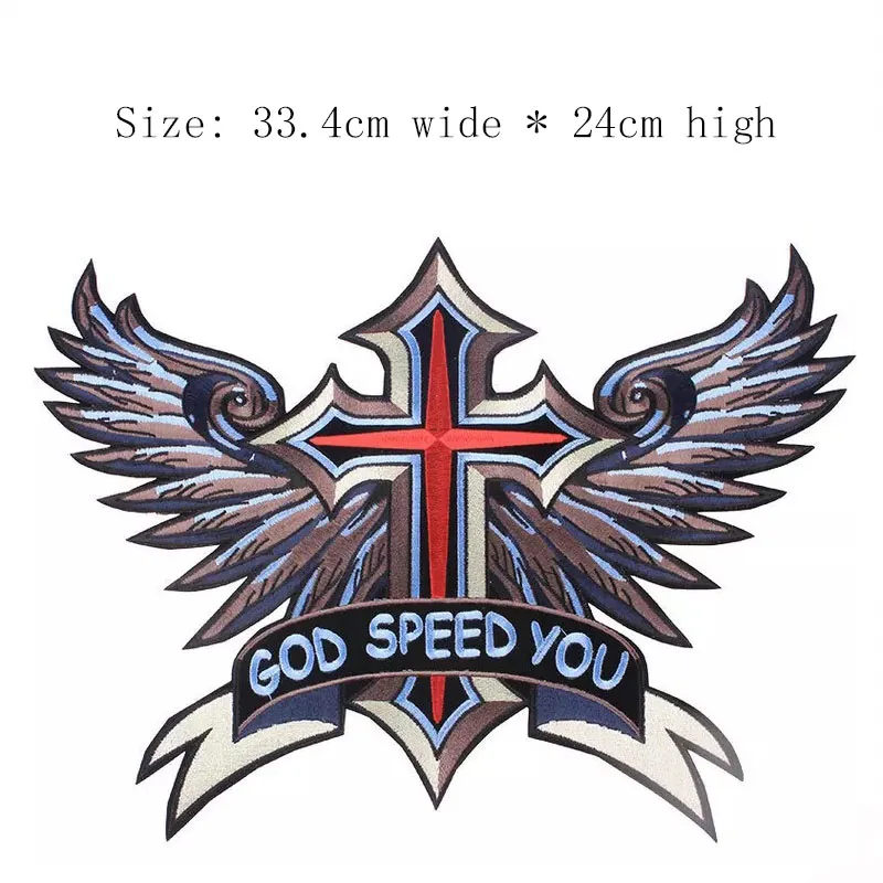 Бесплатная доставка нашивка с вышивкой GOD SPEED YOU Приклеивание утюгом на