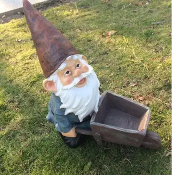 

High-30cm American Country Elf Dwarf Cart Home Farm Decoration Micro Landscape Garden Gardening Decoration JUN3