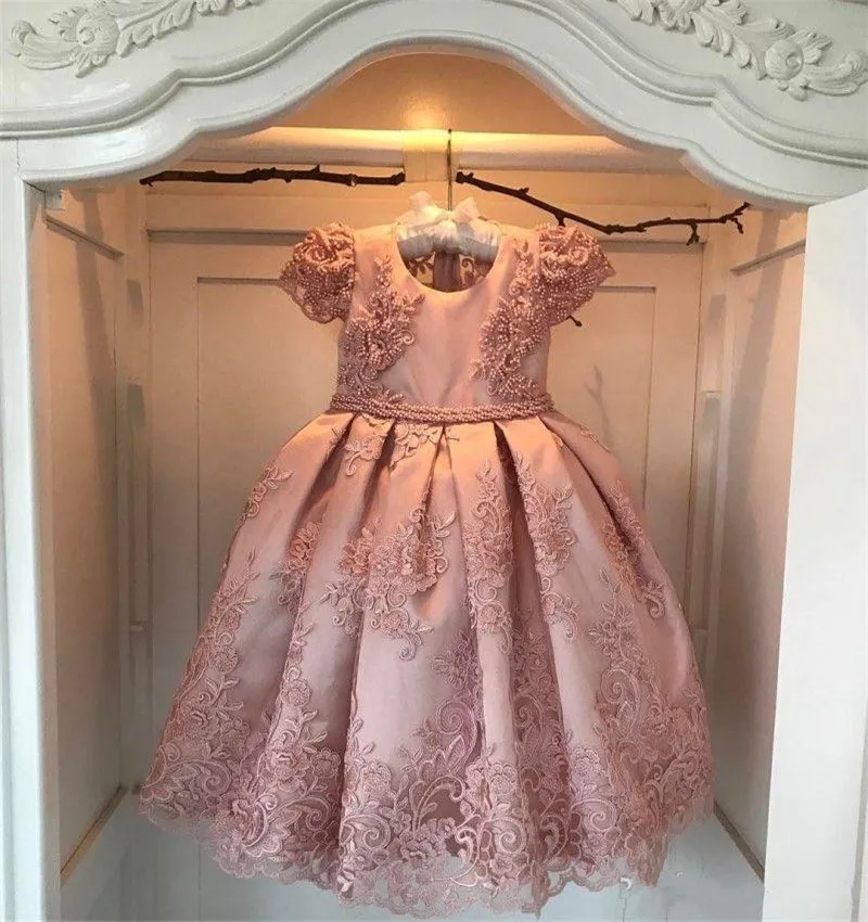 2018-cheap-pink-flower-girls-dresses-for